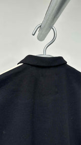 Orseund Iris S/S Front-leather Knit Top