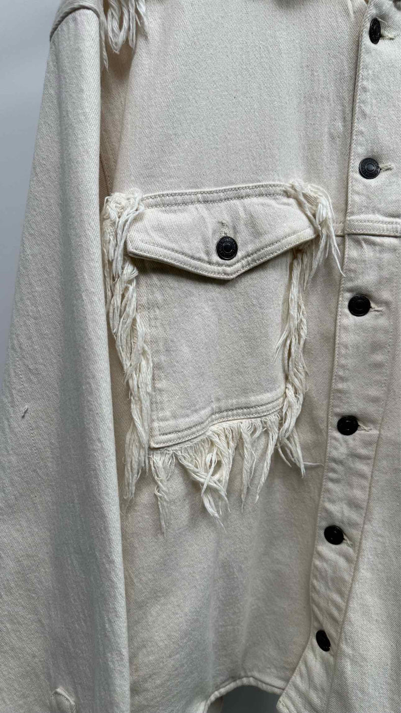 OTTOLINGER Oversized Fringe-Detailed Denim Jacket