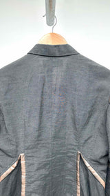 Issey Miyake Wrinkly Piping Detailed  Suits