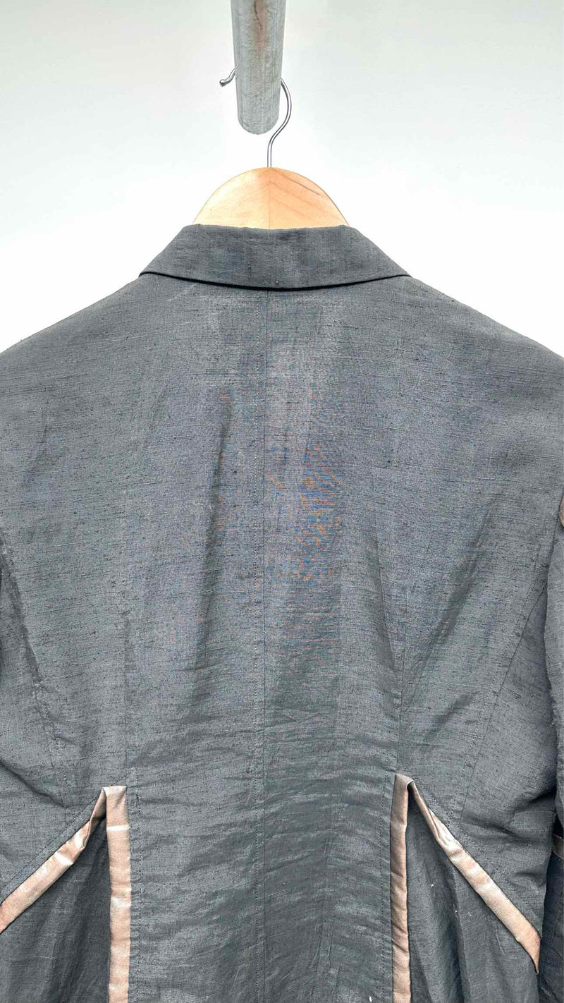Issey Miyake Wrinkly Piping Detailed  Suits