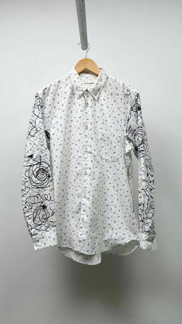 Comme Des Garcons Shirt L/S Detailed Printed Shirt