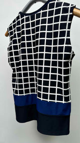 Issey Miyake N/S Plaid Hybrid Top