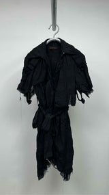 A Tentative Atelier S/S Satin Layered Raw-end Dress Coat
