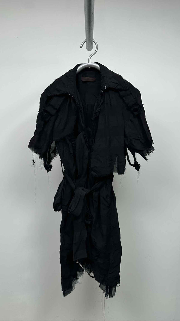 A Tentative Atelier S/S Satin Layered Raw-end Dress Coat