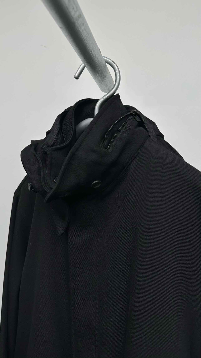 Yohji Yamamoto Pour Homme Wool Gabadine Hooded Mods Coat