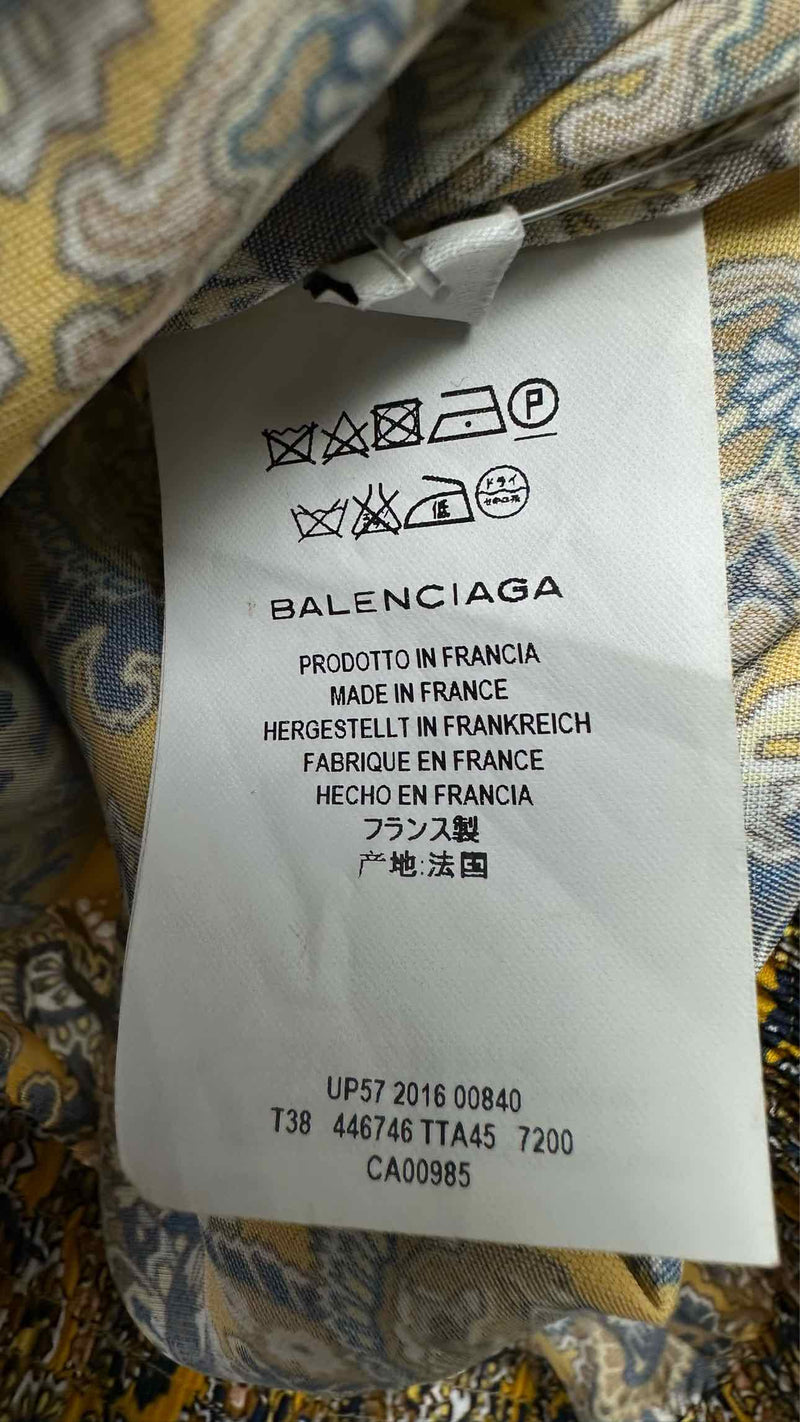 Balenciaga N/S Frill Paisley Blouse
