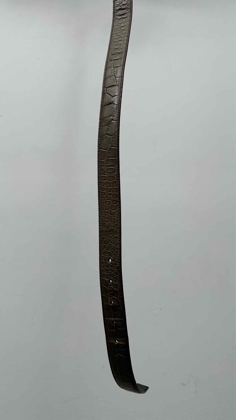PRADA Crocodile Leather Belt