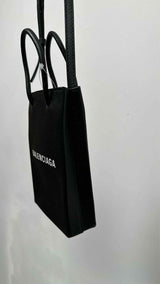 Balenciaga Leather Logo Shoulder Bag