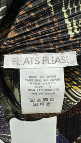 Pleats Please L/S Geometric Printed Pleated Top