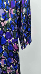 Balenciaga L/S Printed Silk Maxi Dress