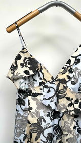 Adeam N/S Asymmetrical Floral Long Dress