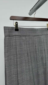 Comme des Garcons Black Houndstooth Pleated Long Skirt
