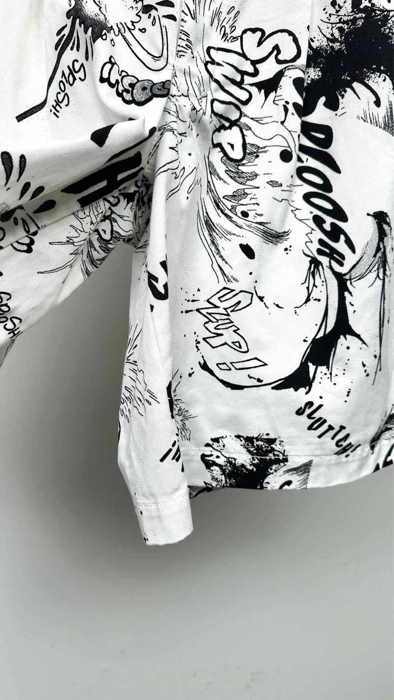 Comme Des Garçons Shirt Printed Wide Shorts