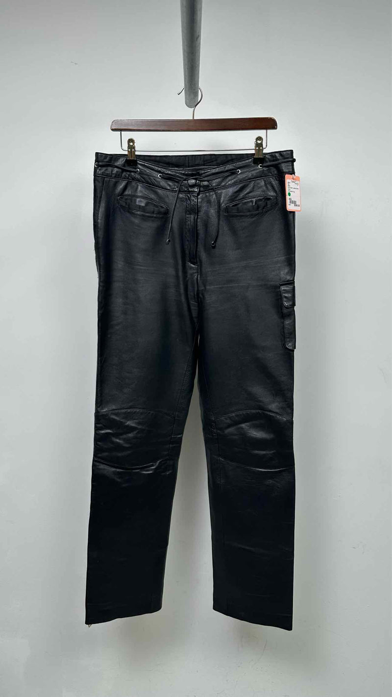 Fendi Drawsring Leather Cargo Pants