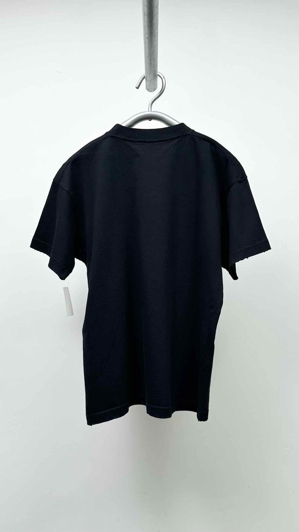 Balenciaga Brush Script Logo DistressedT-shirt
