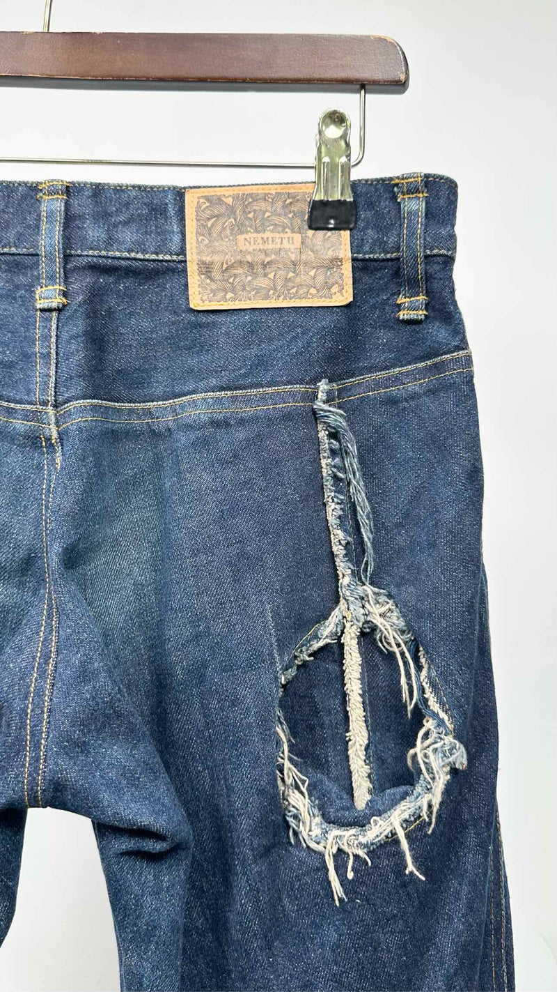 Nemeth Distressed Button-Up Jeans