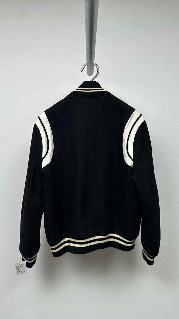 Saint Laurent Leather-trim Teddy Varsity Jacket