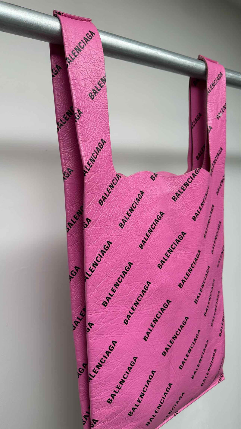 Balenciaga Multi-logo Leather Tote Bag