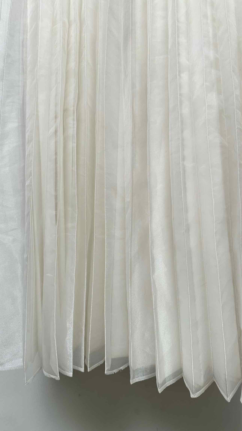Junya Watanabe Denim Layered Pleated Long Skirt