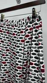 Black Comme Des Garçons Printed Pleated Easy Skirt