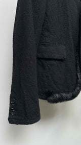 Black Comme Des Garçons Faux-Fur Wool Jacket