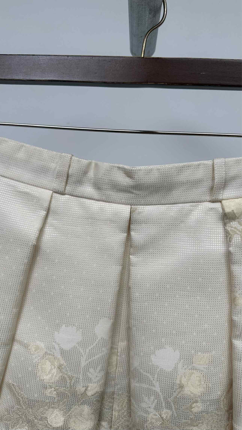 Lena Lumelsky Jacquard Back-Skirt Shorts