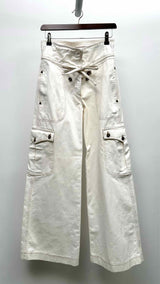 Alexander McQueen High-waisted Drawstring Wide Cargo Pants