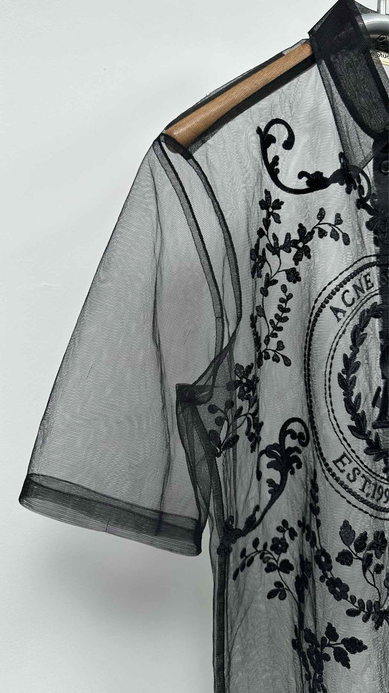 Acne Studios S/S Embroidered Mesh Shirt