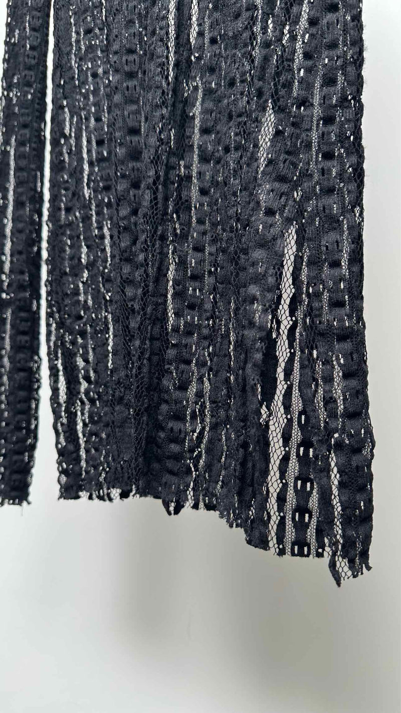 Uma Wang L/S Stripe Mesh Top