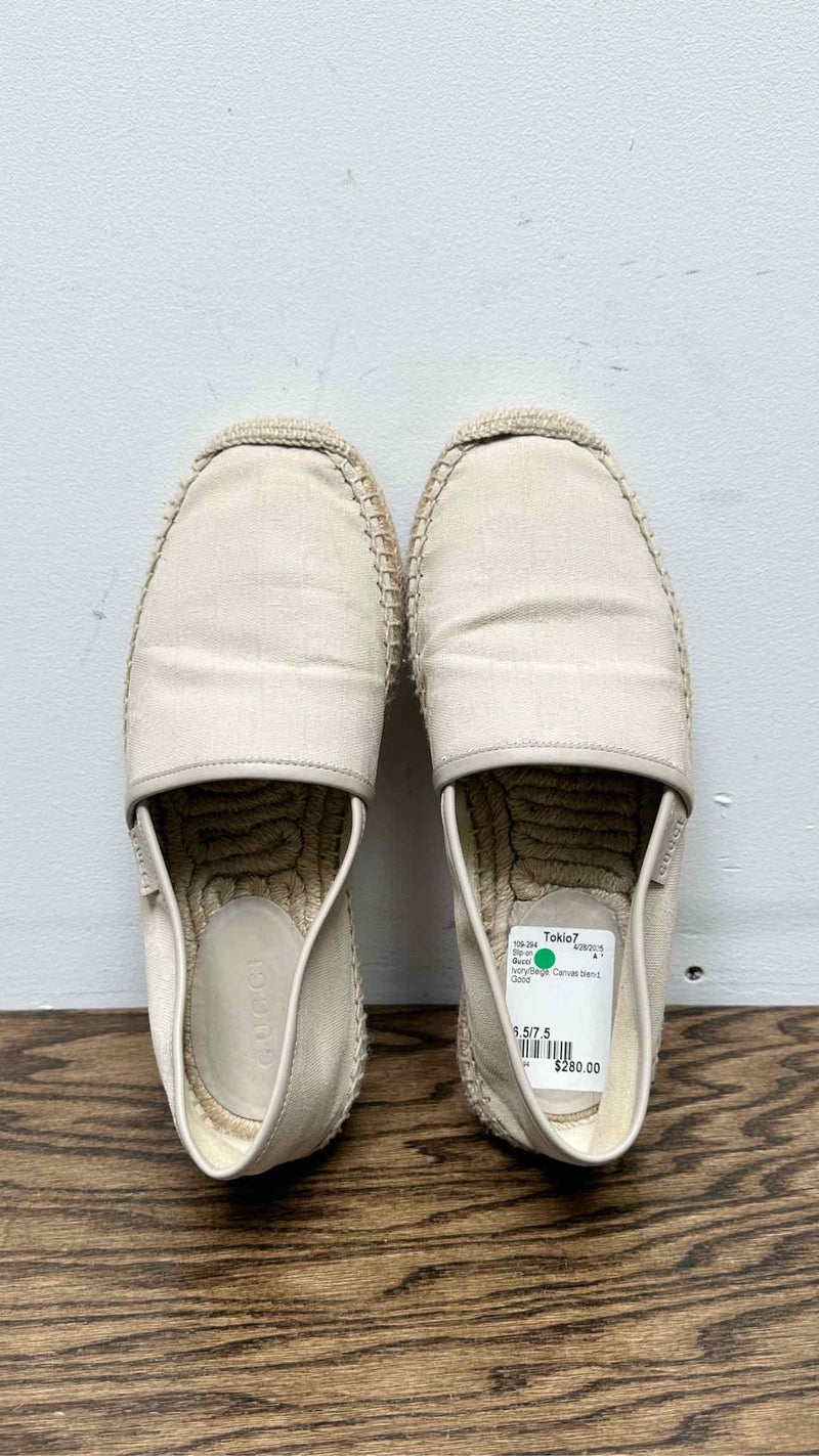 Gucci GG Cavas Espandrilles Slip-on