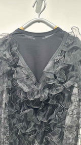 Comme Des Garcons S/S Mesh Tiered Layered Top