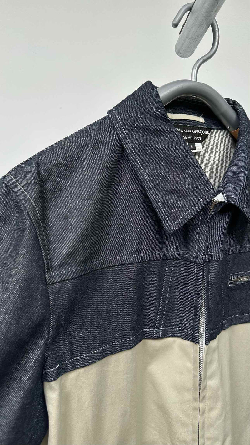Comme Des Garcons Homme Plus Zip-up Denim Hybrid Jacket