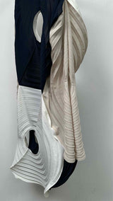 Issey Miyake Link Rings Tricolor Pleats Long Skirt