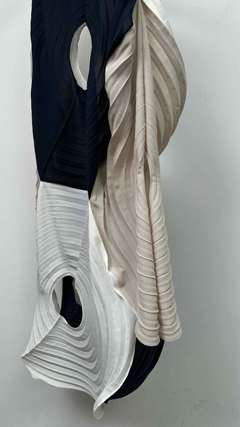 Issey Miyake Link Rings Tricolor Pleats Long Skirt