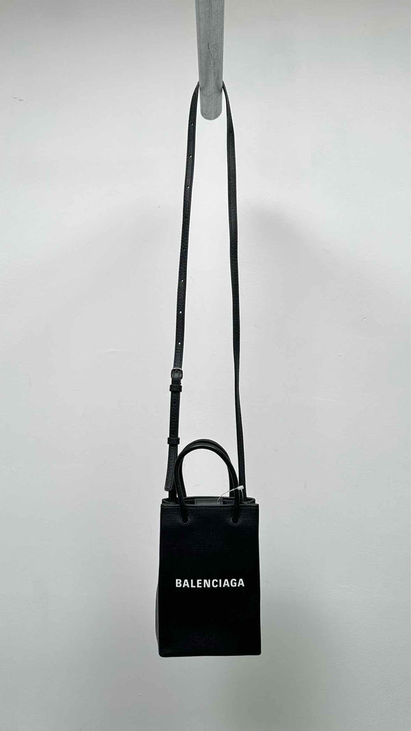 Balenciaga Leather Logo Shoulder Bag