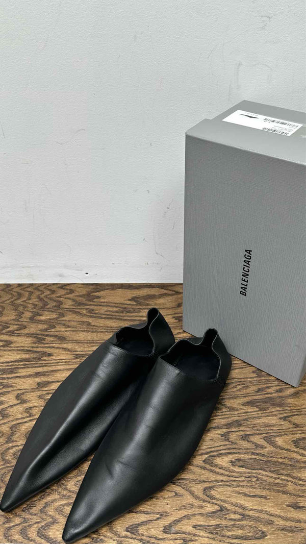 Balenciaga Smooth Lambskin Flat Mules