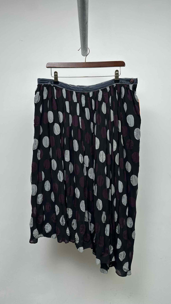 Y's Asymmetrical Polka-dot Layered Skirt
