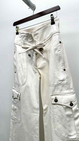 Alexander McQueen High-waisted Drawstring Wide Cargo Pants