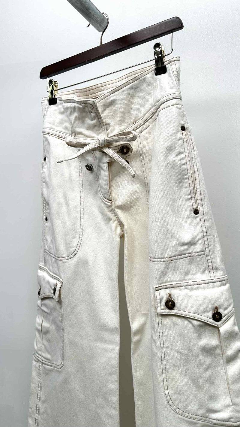 Alexander McQueen High-waisted Drawstring Wide Cargo Pants