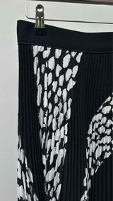 Proenza Schouler Asymmetrical Pleated Printed Long Skirt