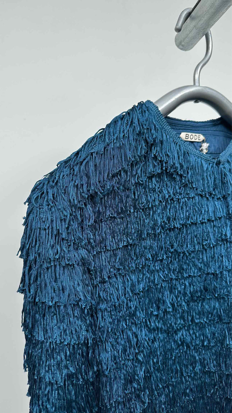 Bode L/S Petrol Bombard Fringe Top