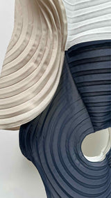 Issey Miyake Link Rings Tricolor Pleats Long Skirt