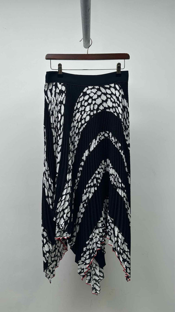 Proenza Schouler Asymmetrical Pleated Printed Long Skirt