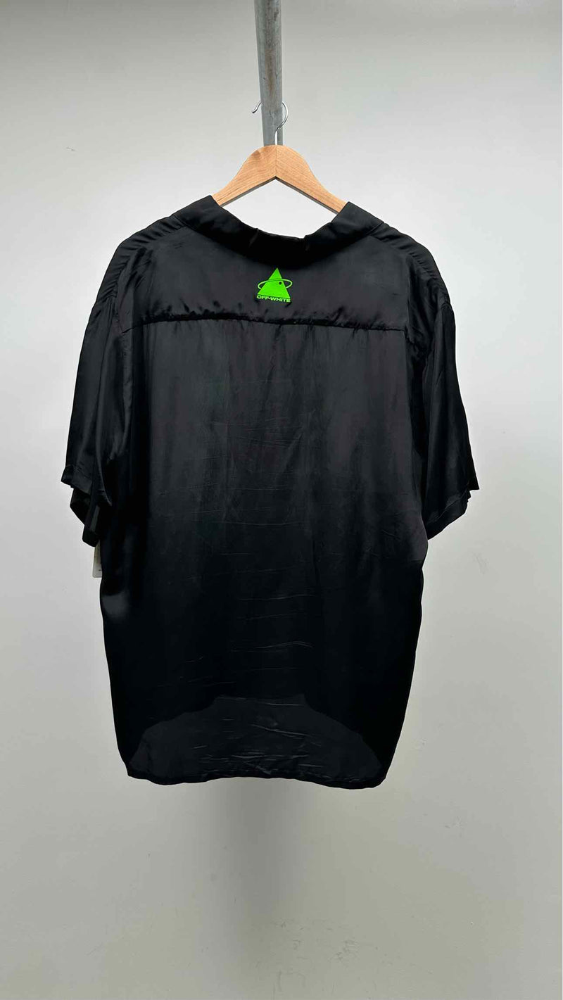 Off-White S/S Printed Satin Shirt