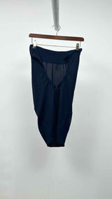 Black Comme Des Garçons Satin Sheer Double Layer Wrap Skirt