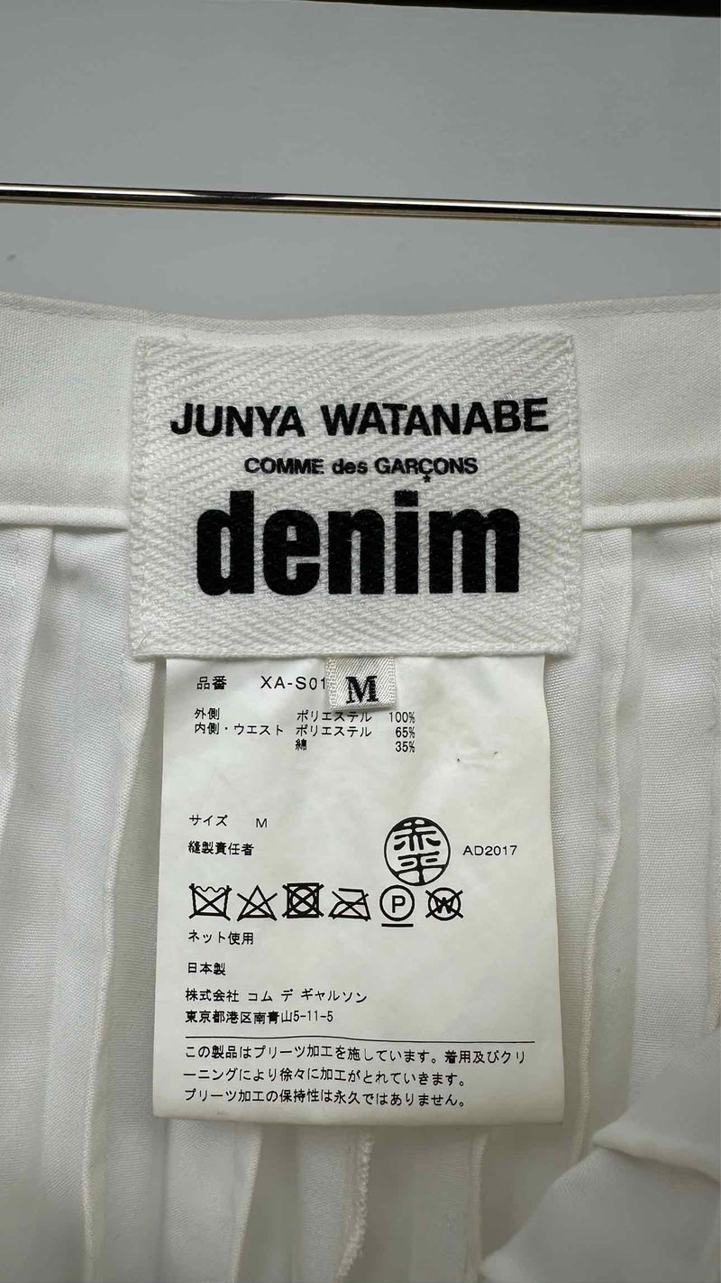 Junya Watanabe Denim Layered Pleated Long Skirt