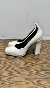 Calvin Klein 205W39NYC Metal Toe Patent Leather Heels