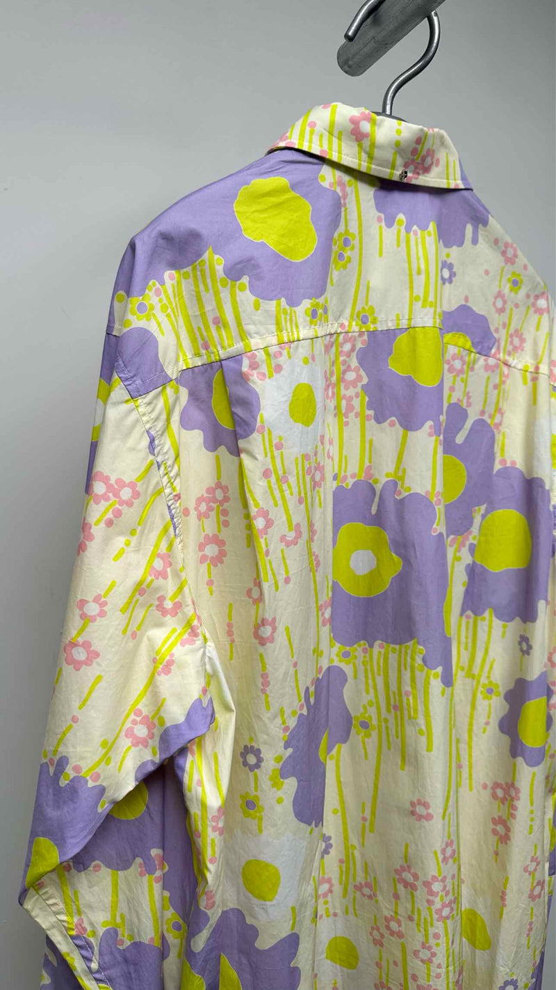 Sportmax Belted Floral Oversized Shirt Dress