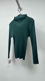 Pleats Please L/S High-neck Pleated Top