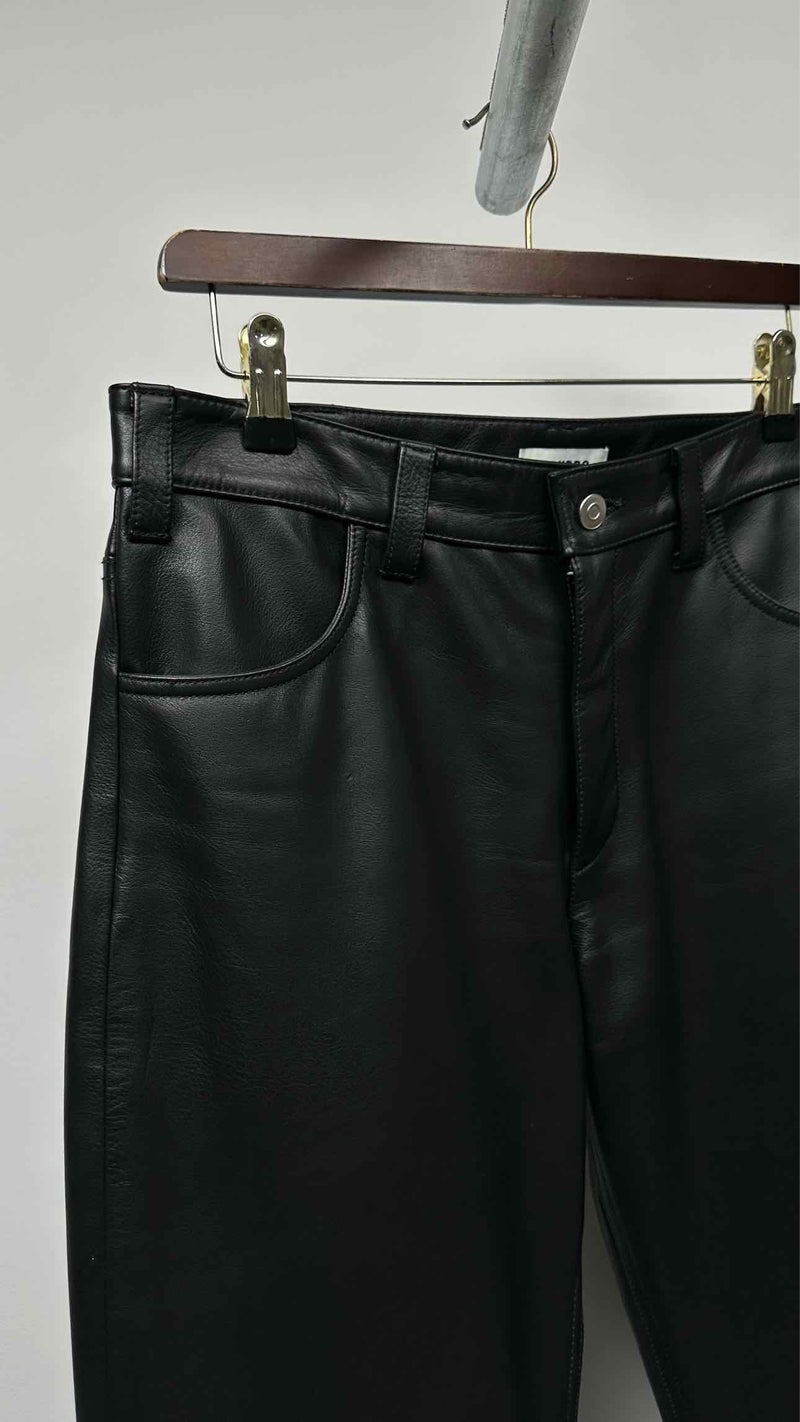 Sandro Leather Flare Pants